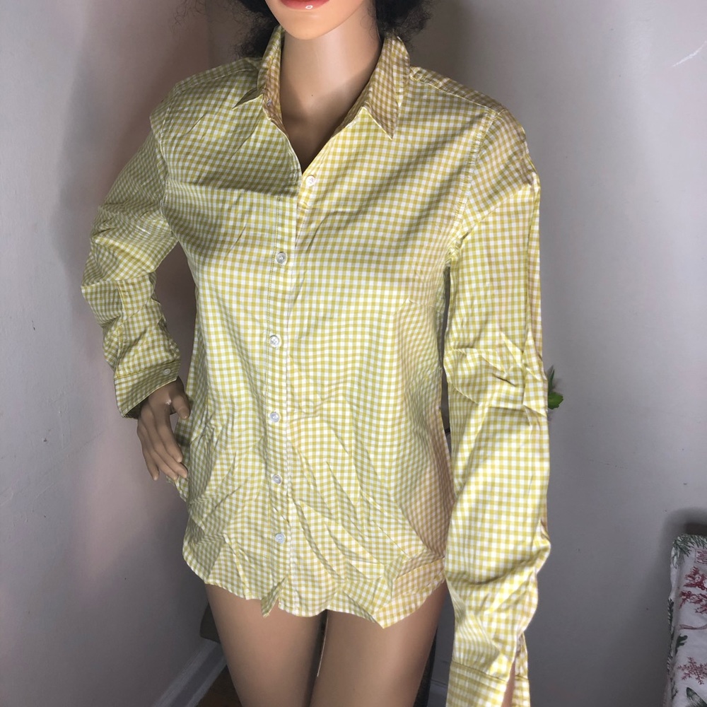 Button down Plaid blouse